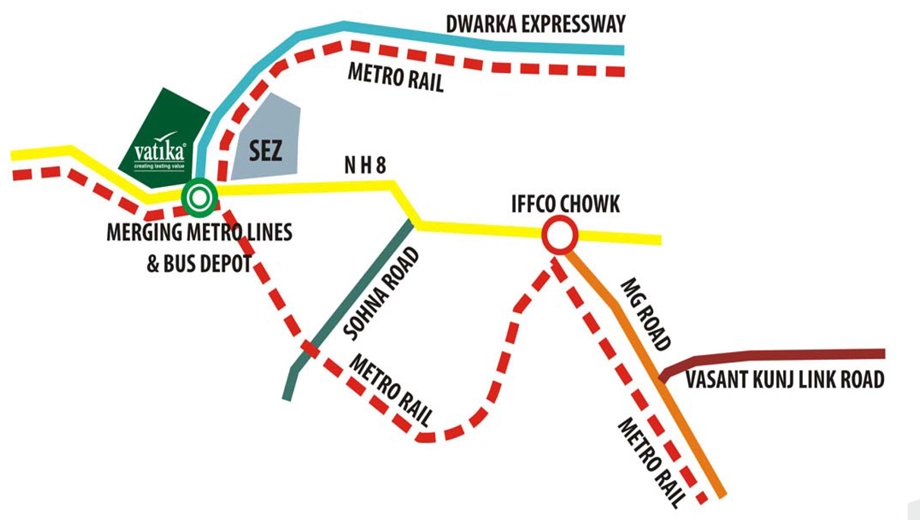 Location of Vatika Primrose Floors - Image 406988