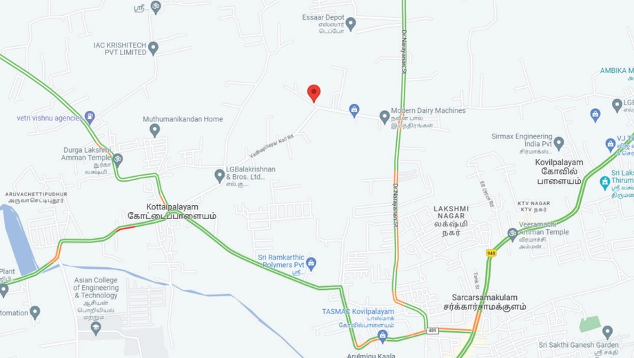 Location of SR Aurora City Of Light in Kovilpalayam, Coimbatore - Image 407010