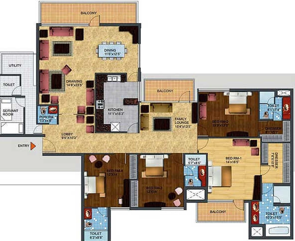 4 BHK Flat in TDI Ourania in Sector 53, Gurgaon - Image 919832