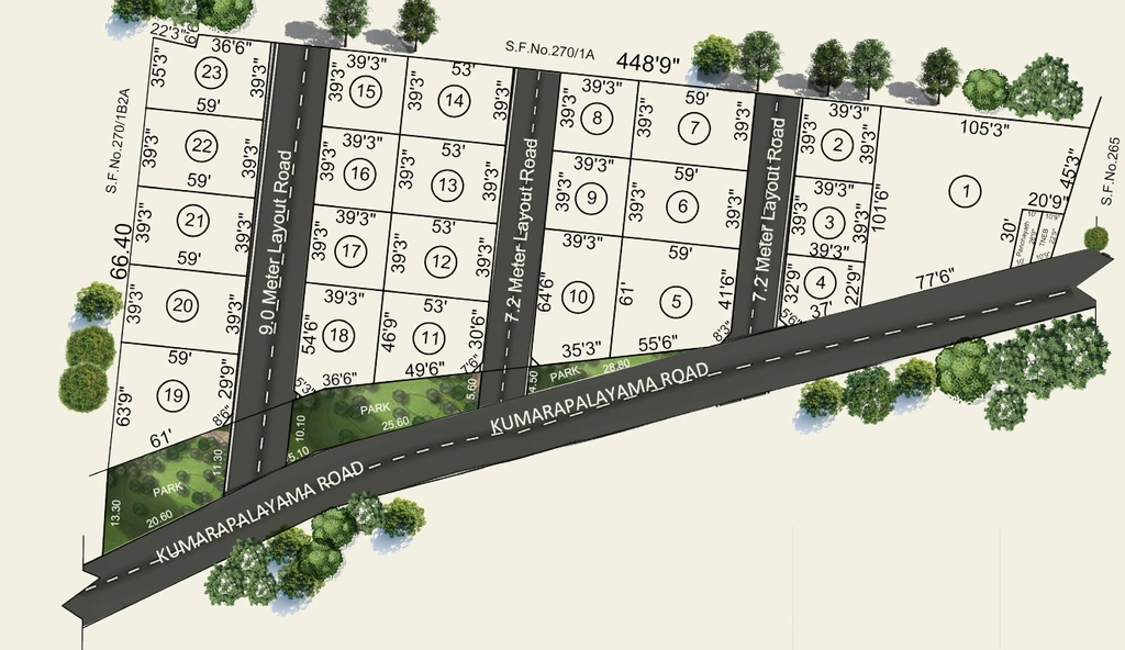 Master Plan of Sree Pooja Acacia Garden in Annur, Coimbatore - Image 407030