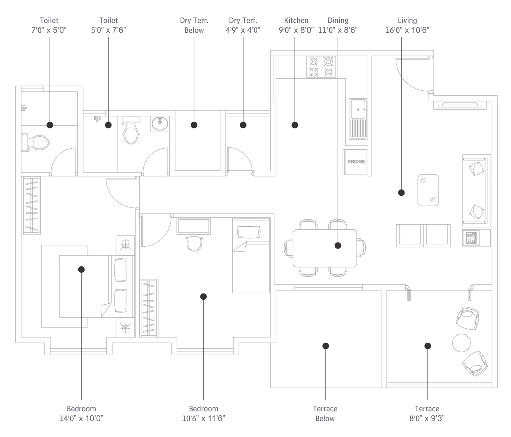 2 BHK Flat in Satish Bora Libero in Warje, Pune - Image 919834