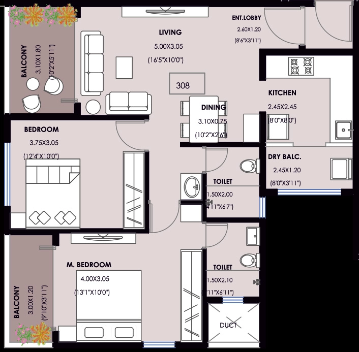 2 BHK Flat in SJ SkySqure in Warje, Pune - Image 919869