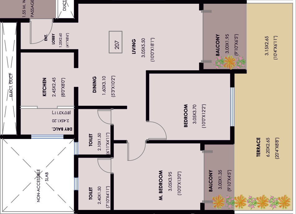 2 BHK Flat in SJ SkySqure in Warje, Pune - Image 919873