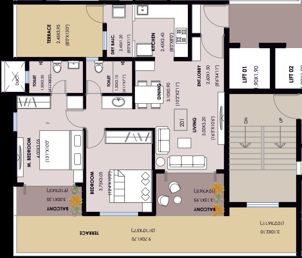 2 BHK Flat in SJ SkySqure in Warje, Pune - Image 919875