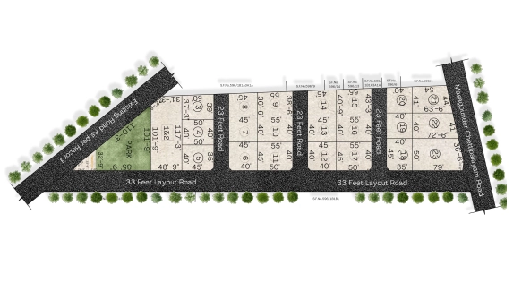 Master Plan of Sree Pooja Aspire Living in Kovilpalayam, Coimbatore - Image 407052