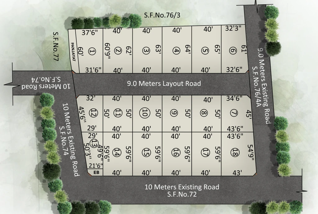 Master Plan of Sree Pooja Avenue in Neelambur, Coimbatore - Image 407060
