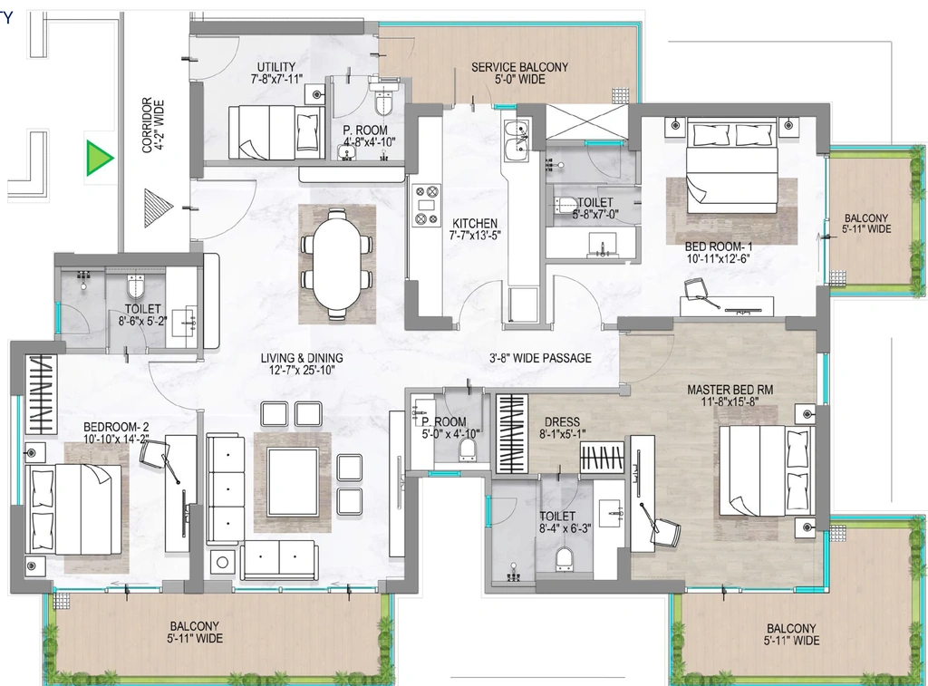 3 BHK Flat in M3M Opus in Sector 67, Gurgaon - Image 919863