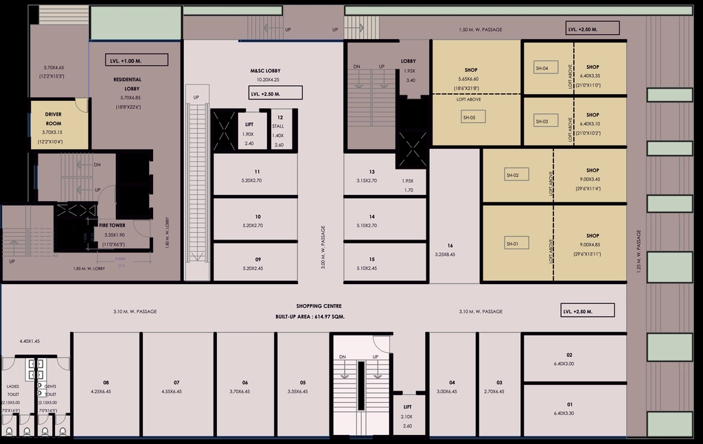 Floor Plan of Commercial SJ SkySqure in Warje, Pune - Image 407098