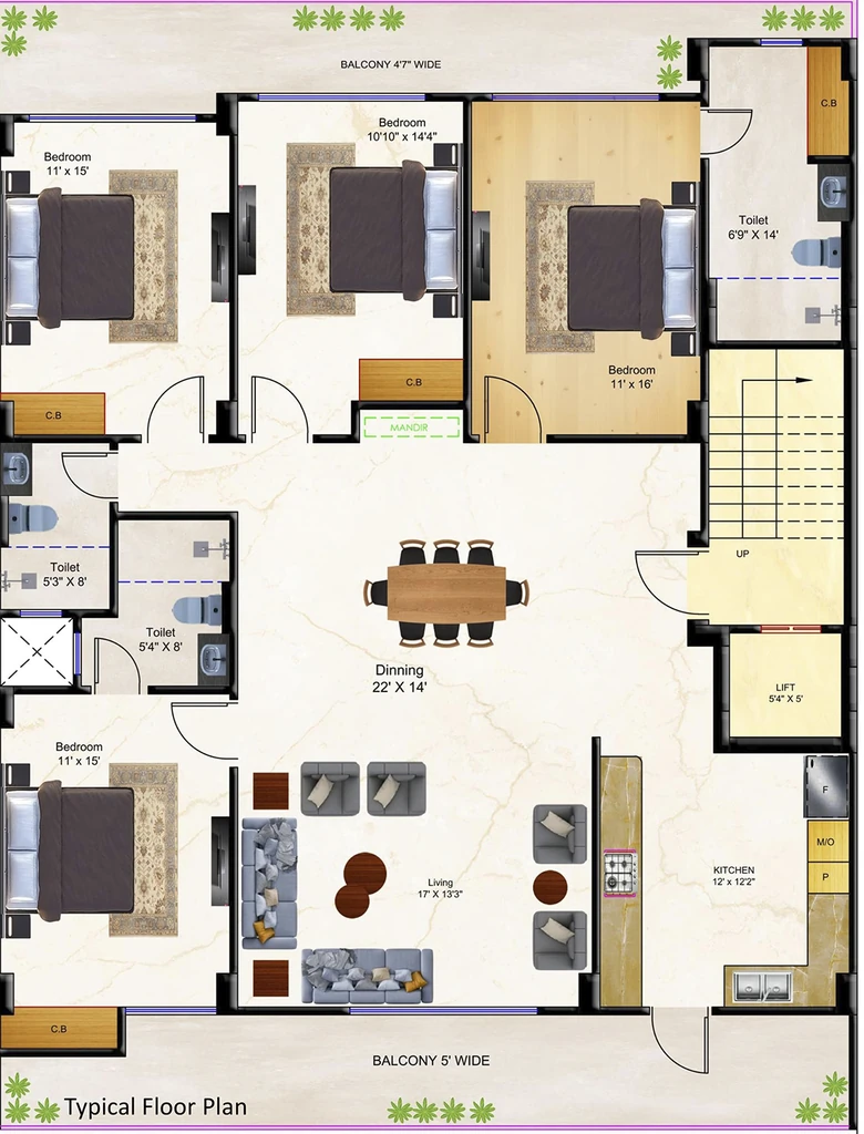4 BHK Flat in ND Premium Builder Floors in Sector 83, Gurgaon - Image 919883