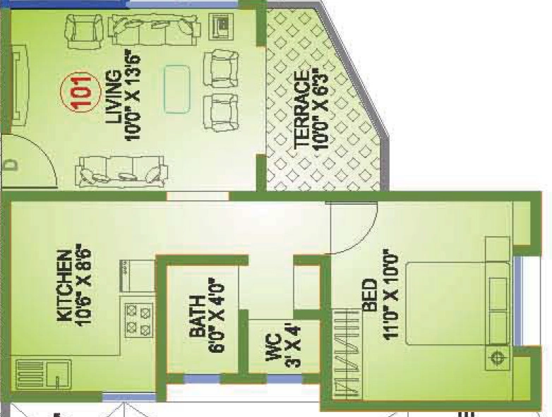 1 BHK Flat in Sneha Paradise in Warje, Pune - Image 919885