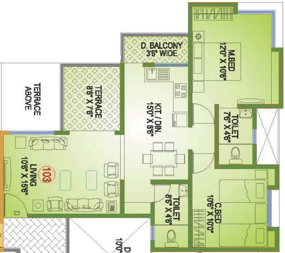 2 BHK Flat in Sneha Paradise in Warje, Pune - Image 919886