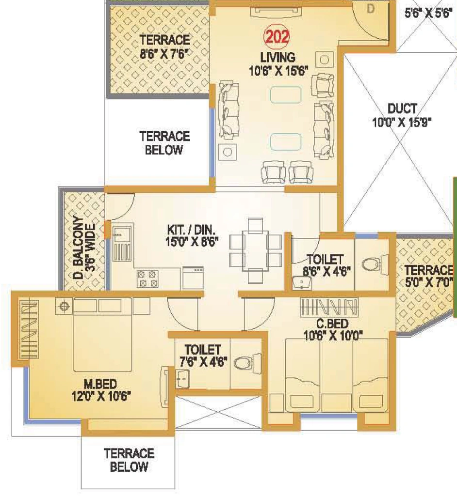 2 BHK Flat in Sneha Paradise in Warje, Pune - Image 919887