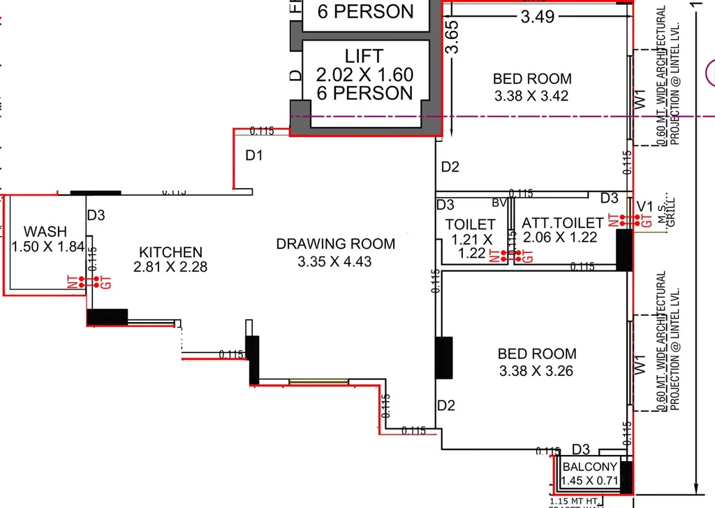 2 BHK Flat in Ambica Uttam Appartment in Maninagar, Ahmedabad - Image 919895