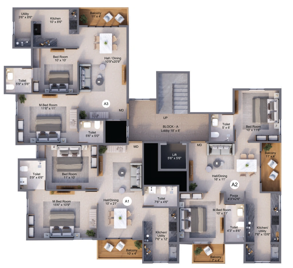 Floor Plan of RR Milir in Race Course, Coimbatore - Image 407144