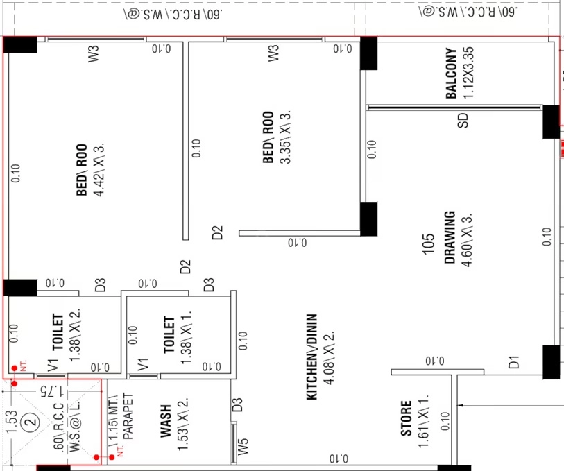 2 BHK Flat in Karma Sundaram Sparsh in Ghuma, Ahmedabad - Image 919896