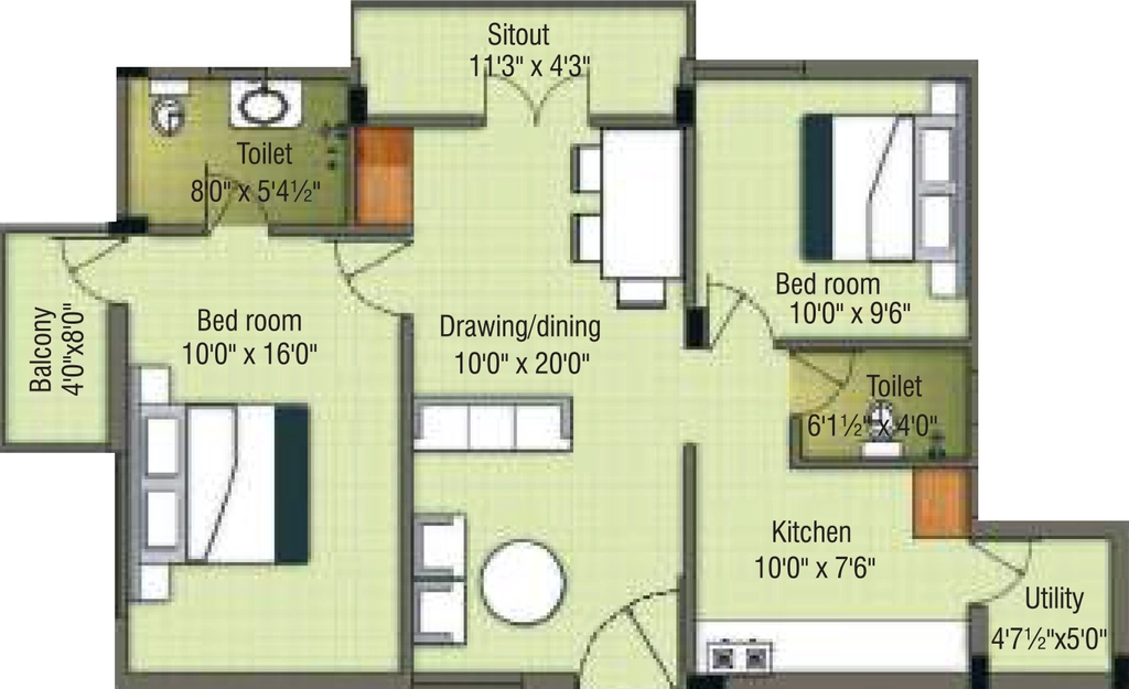 2 BHK Flat in RR Kaliru in Nanjundapuram, Coimbatore - Image 919902