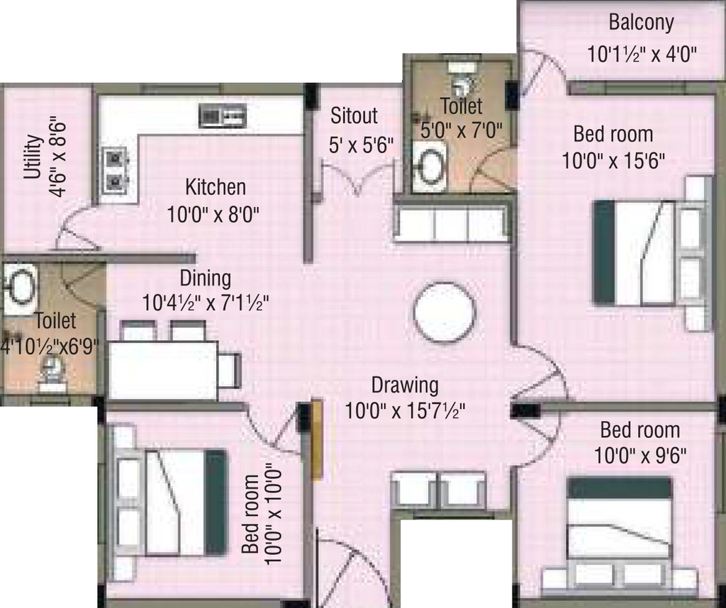3 BHK Flat in RR Kaliru in Nanjundapuram, Coimbatore - Image 919910
