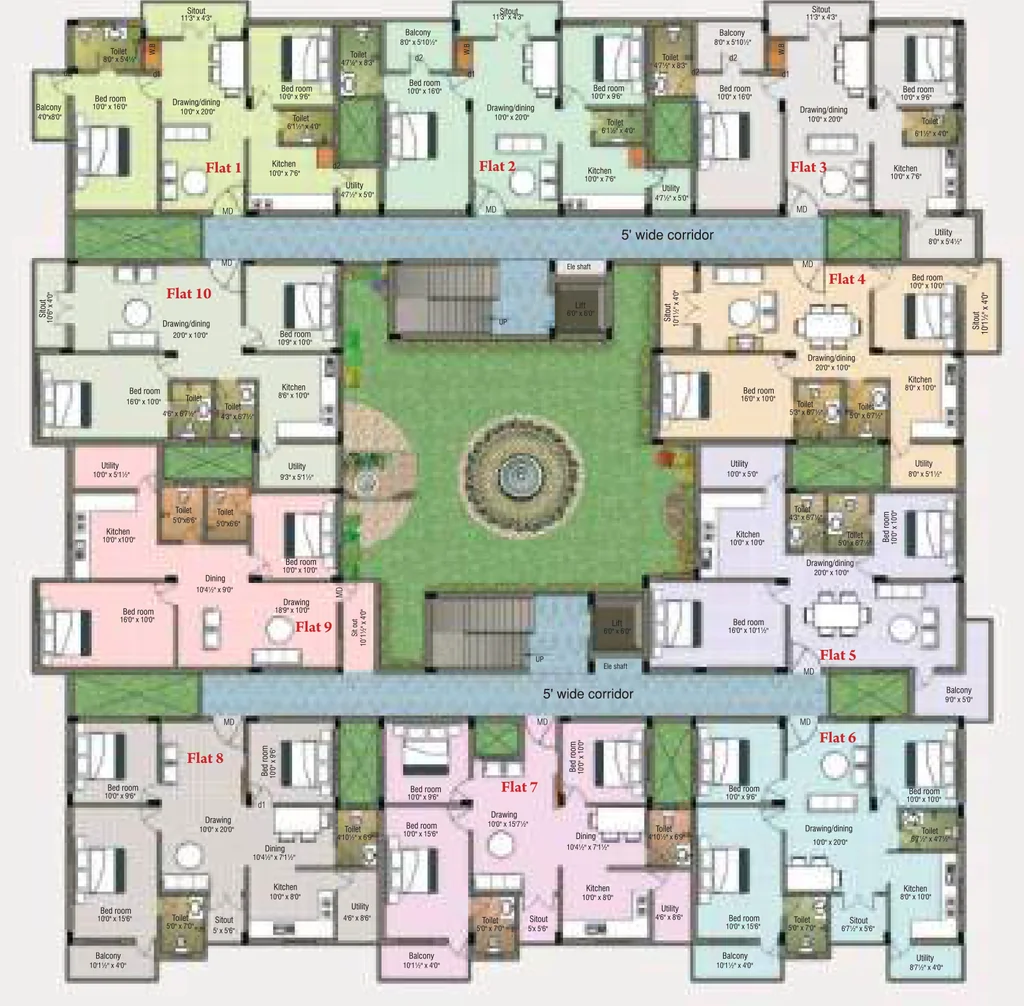 Floor Plan of RR Kaliru in Nanjundapuram, Coimbatore - Image 407160