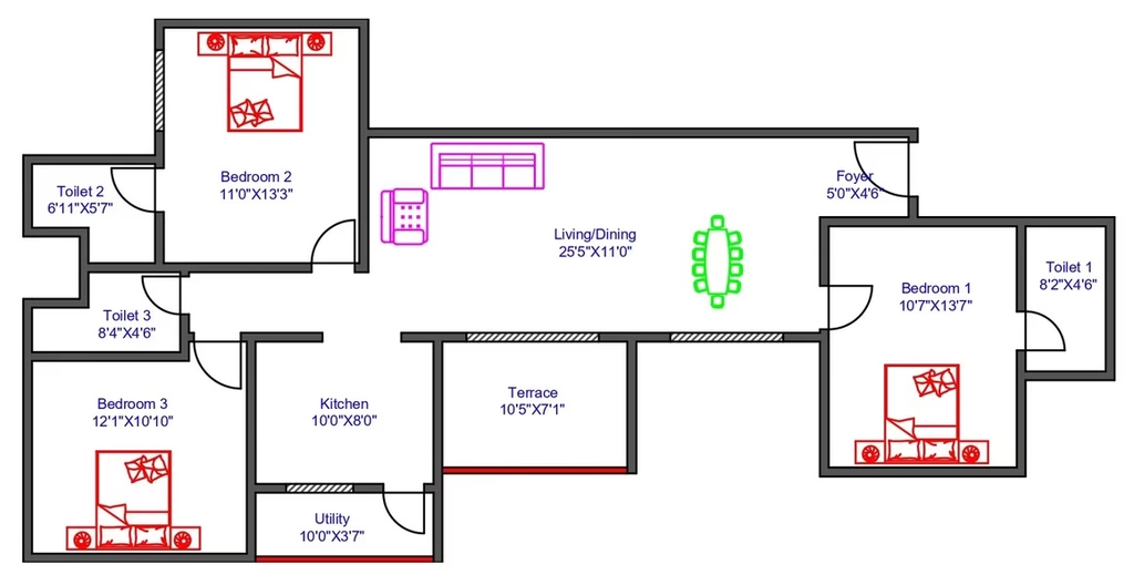 3 BHK Flat in Unity Splendour in Wanowrie, Pune - Image 919921