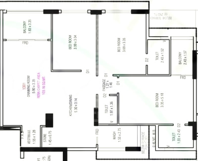 3 BHK Flat in Katira Aaryajeet Surya 3 in Naranpura, Ahmedabad - Image 919913
