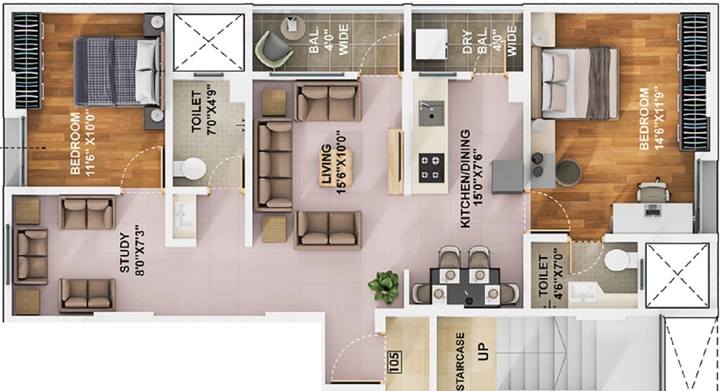 2 BHK Flat in Parmeshwari Vrindavan in Warje, Pune - Image 919925