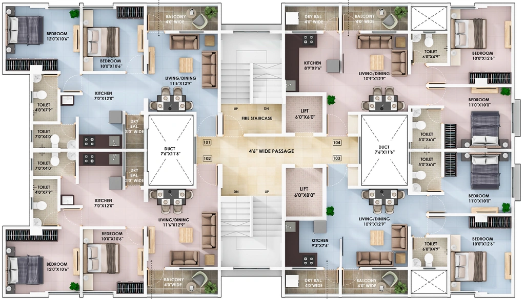 Floor Plan of Parmeshwari Vrindavan in Warje, Pune - Image 407200