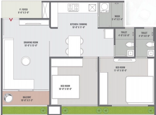2 BHK Flat in Sharnam Pushpam Elegance in Vatva, Ahmedabad - Image 919928