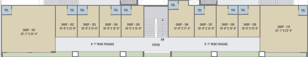 Floor Plan of Commercial Sharnam Pushpam Elegance in Vatva, Ahmedabad - Image 407223