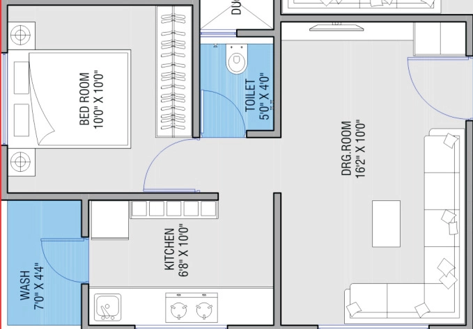 1 BHK Flat in Shiv Shakti Vraj Elegance in Ghodasar, Ahmedabad - Image 919939