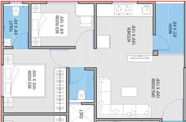 2 BHK Flat in Shiv Shakti Vraj Elegance in Ghodasar, Ahmedabad - Image 919940