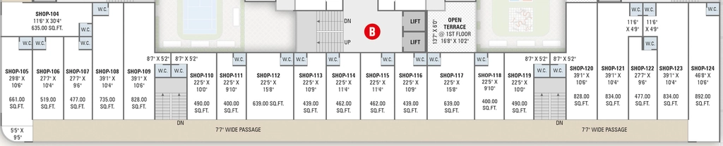 Floor Plan of Commercial Shiv Swagatam Elenza in Hanspura, Ahmedabad - Image 407285