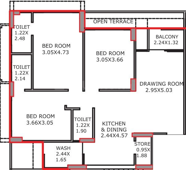 3 BHK Flat in Shree Avinya 2 in Naranpura, Ahmedabad - Image 919953