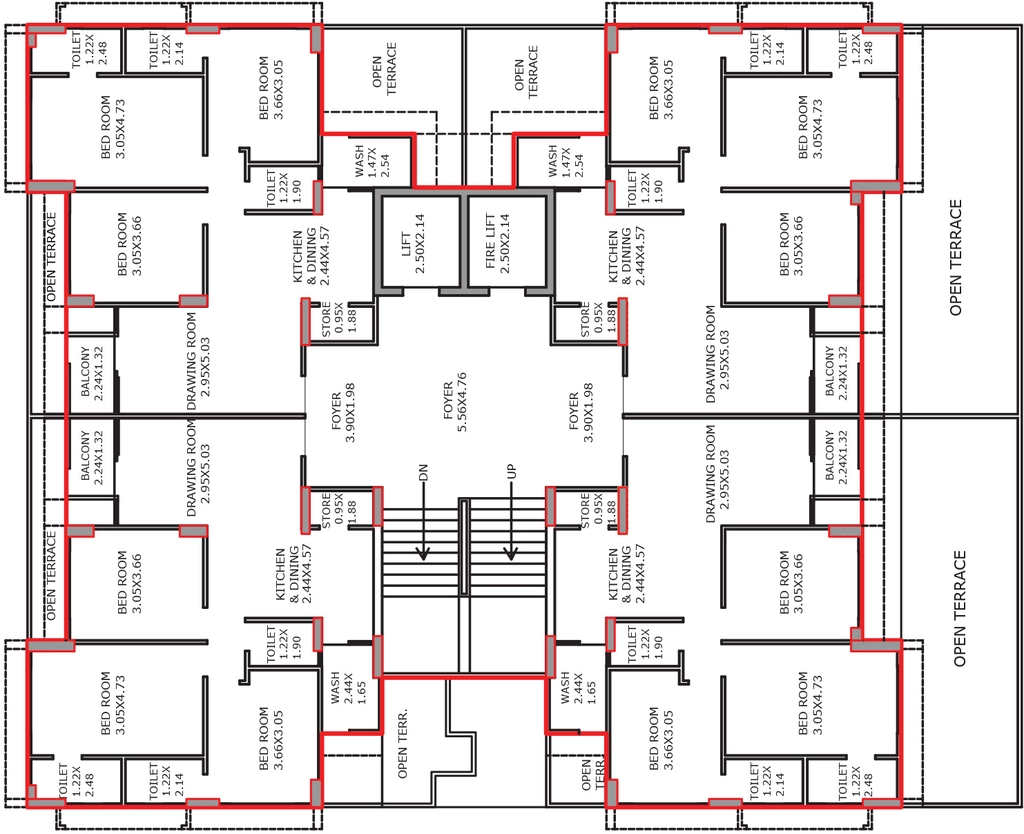 Floor Plan of Shree Avinya 2 in Naranpura, Ahmedabad - Image 407290