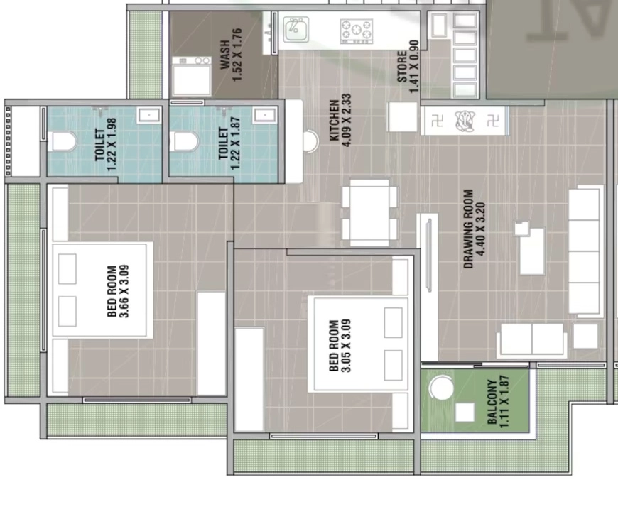 2 BHK Flat in Shree Jagannath Hill in Vatva, Ahmedabad - Image 919957