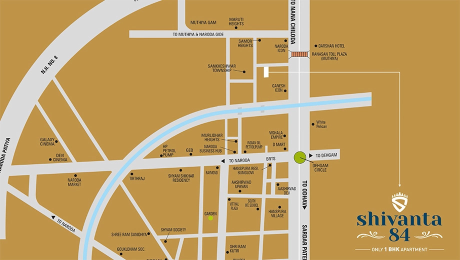 Location of Shree Shivanta 84 - Image 407343