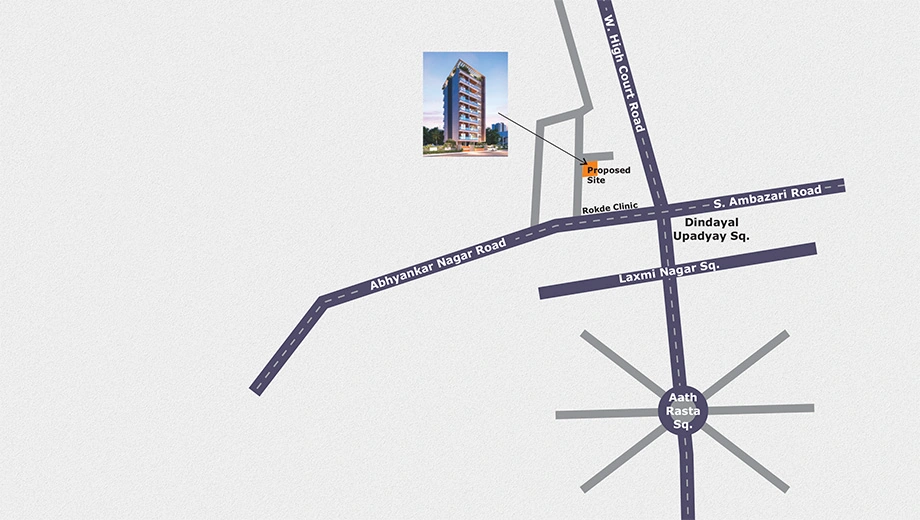 Location of Infinity Dreams in Bajaj Nagar, Nagpur - Image 407338