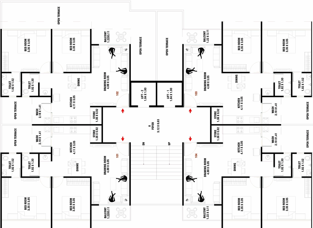 Floor Plan of Shree Keshavam Heights in Nana Chiloda, Ahmedabad - Image 407359