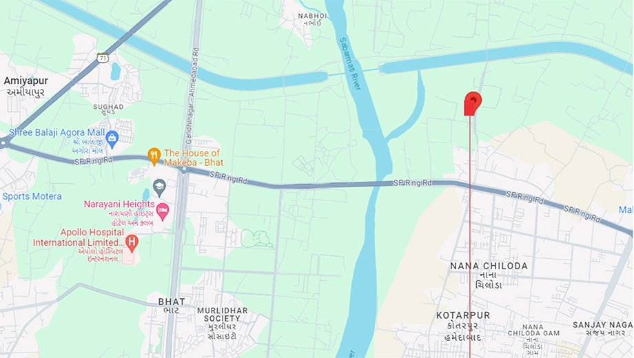 Location of Commercial Shree Keshavam Heights in Nana Chiloda, Ahmedabad - Image 407368