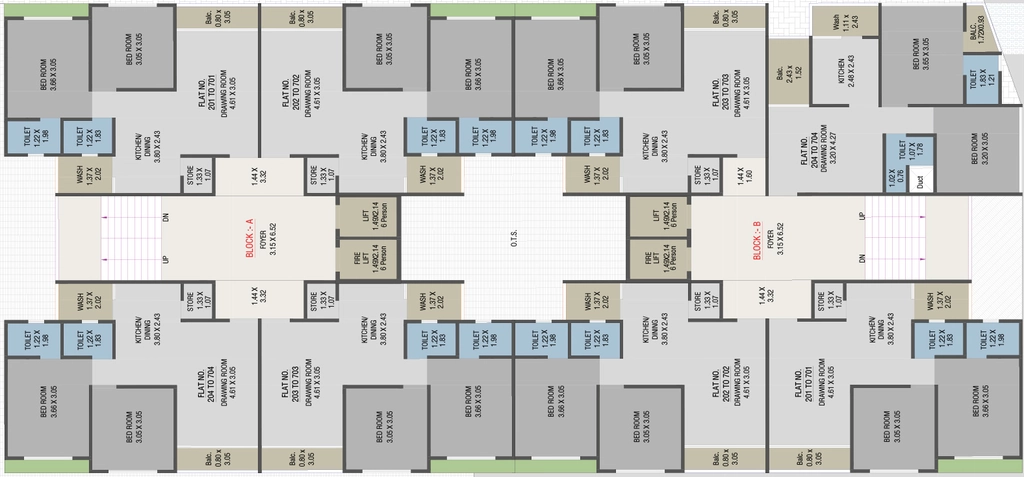 Floor Plan of Shreemad Elenza in Vastral, Ahmedabad - Image 407386