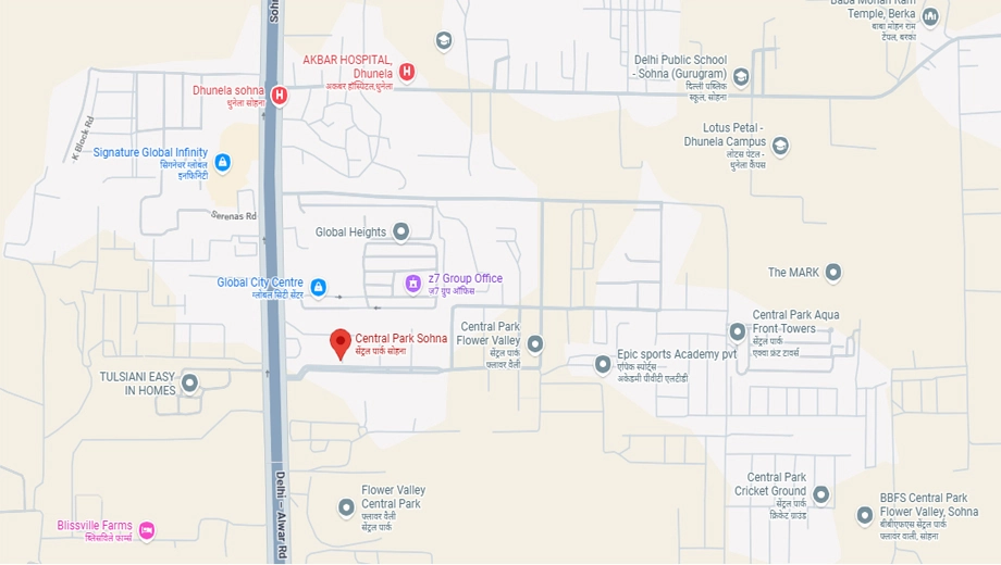 Location of Destino Central Park in Sector 33, Gurgaon - Image 407421