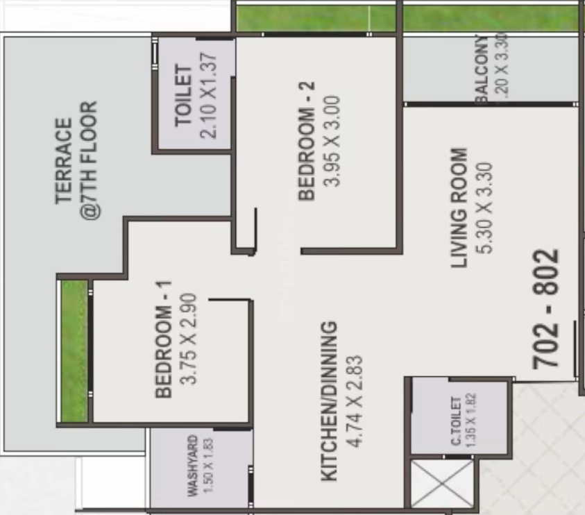 2 BHK Flat in Shyam Bhavya Elan in Nirnay Nagar, Ahmedabad - Image 919985