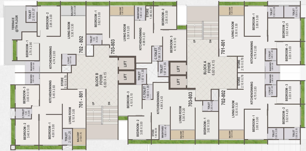 Floor Plan of Shyam Bhavya Elan in Nirnay Nagar, Ahmedabad - Image 407417
