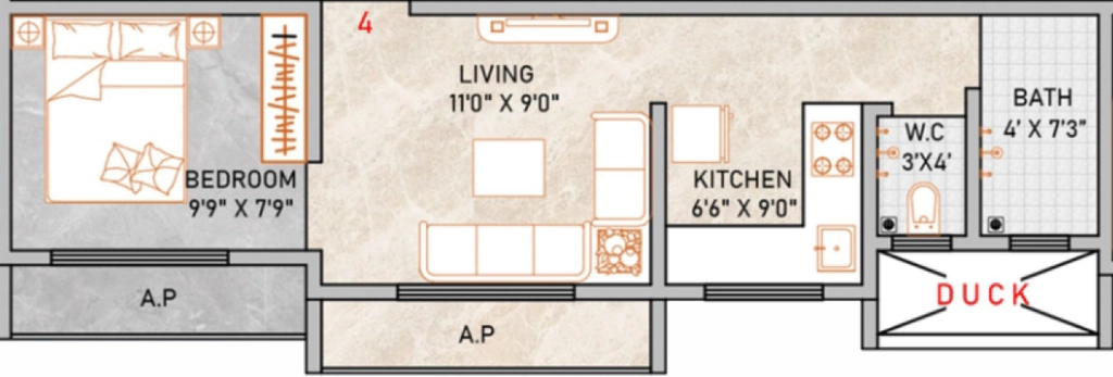 1 BHK Flat in Golden Enclave in Nalasopara West, Palghar - Image 919990