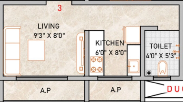 1 RK Studio Apartment in Golden Enclave in Nalasopara West, Palghar - Image 919988