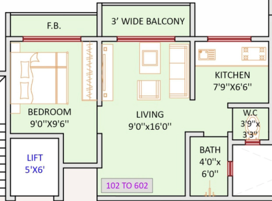 1 BHK Flat in Golden Paradise in Nalasopara West, Palghar - Image 920008