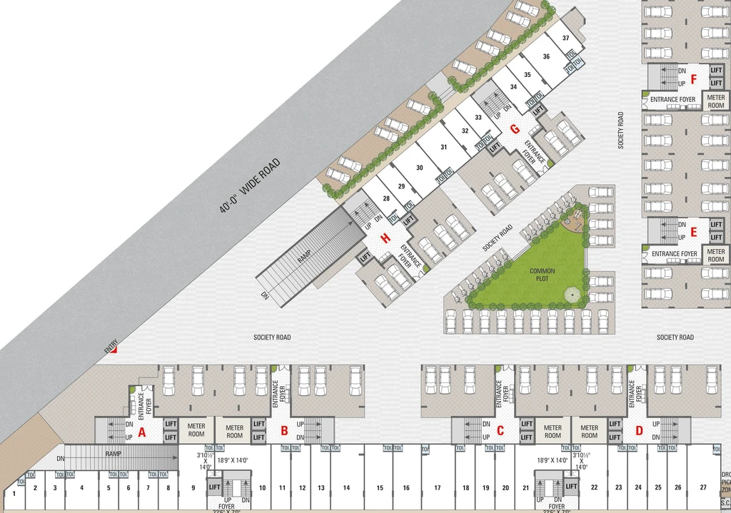 Floor Plan of Commercial Radhe Elysium in Hathijan, Ahmedabad - Image 407472