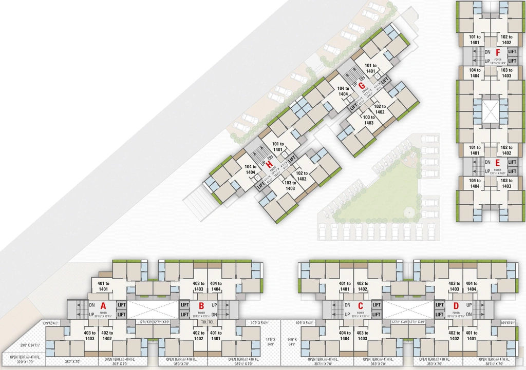 Floor Plan of RJ Radhe Elysium in Hathijan, Ahmedabad - Image 407464