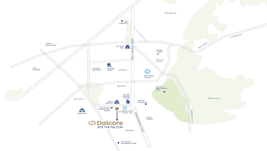 Location of Dalcore the Falcon in Sector 53, Gurgaon - Image 407480
