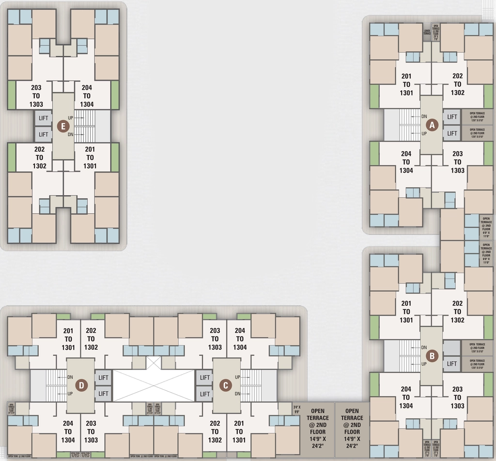 Floor Plan of Shree Divine Elegance in Vinzol, Ahmedabad - Image 407504