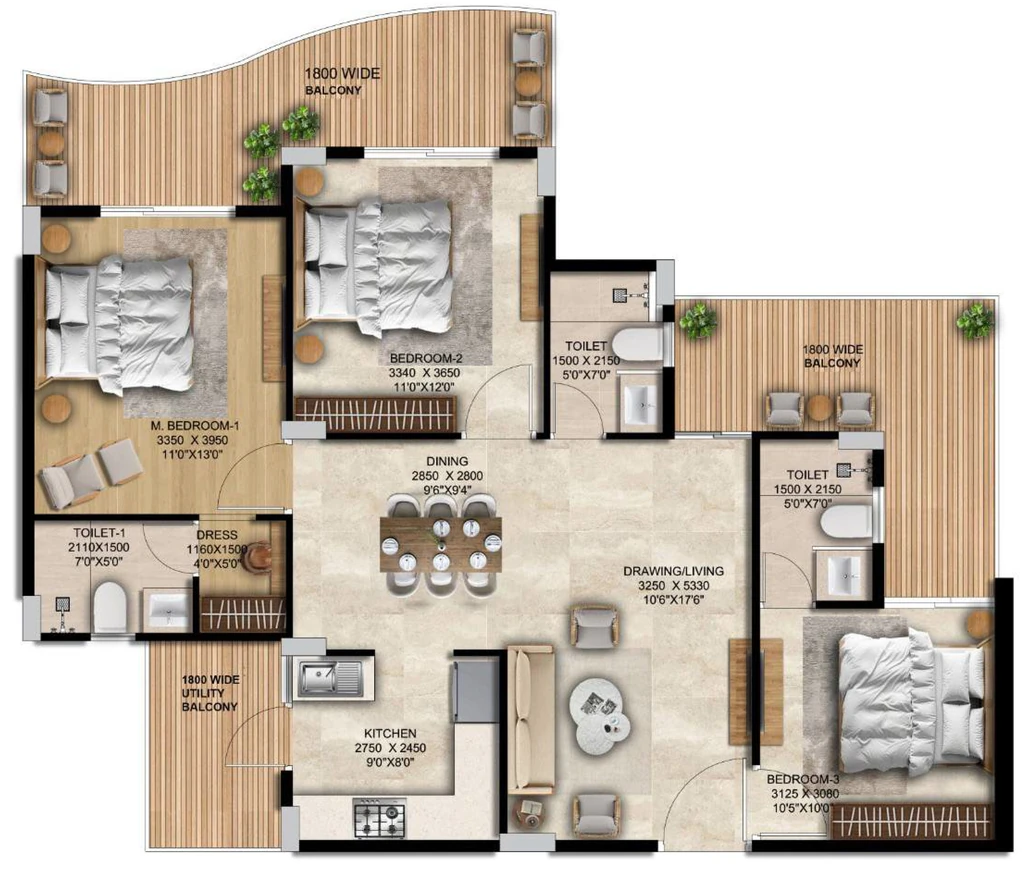 3 BHK Flat in Lamose Gratitude 84 in Sector 84, Gurgaon - Image 920044